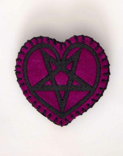 Broche pentagramme violet